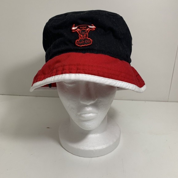 Chicago Bulls New Era Hardwood Classics Bucket Hat Black / Red Sz LARGE - Picture 2 of 9
